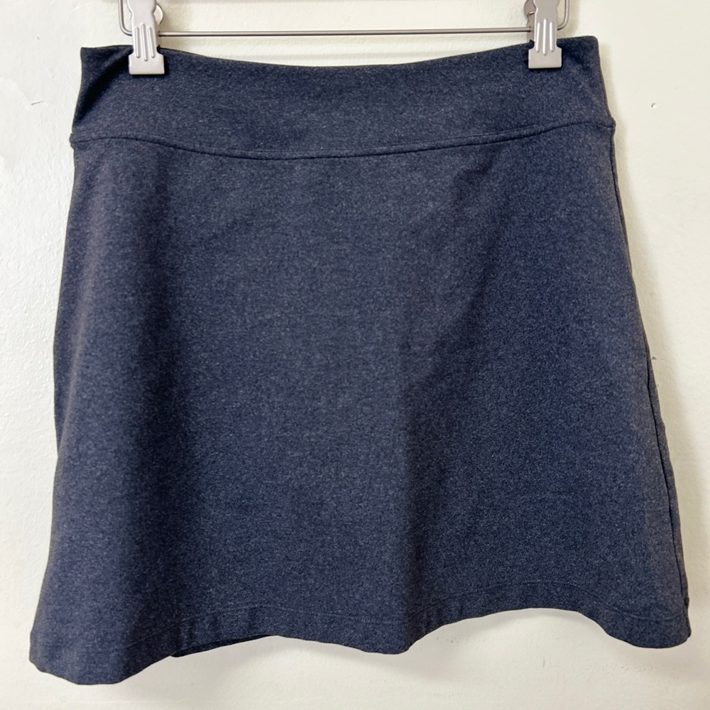 Athleta charcoal gray pull on skort skirt athleisure pocket small